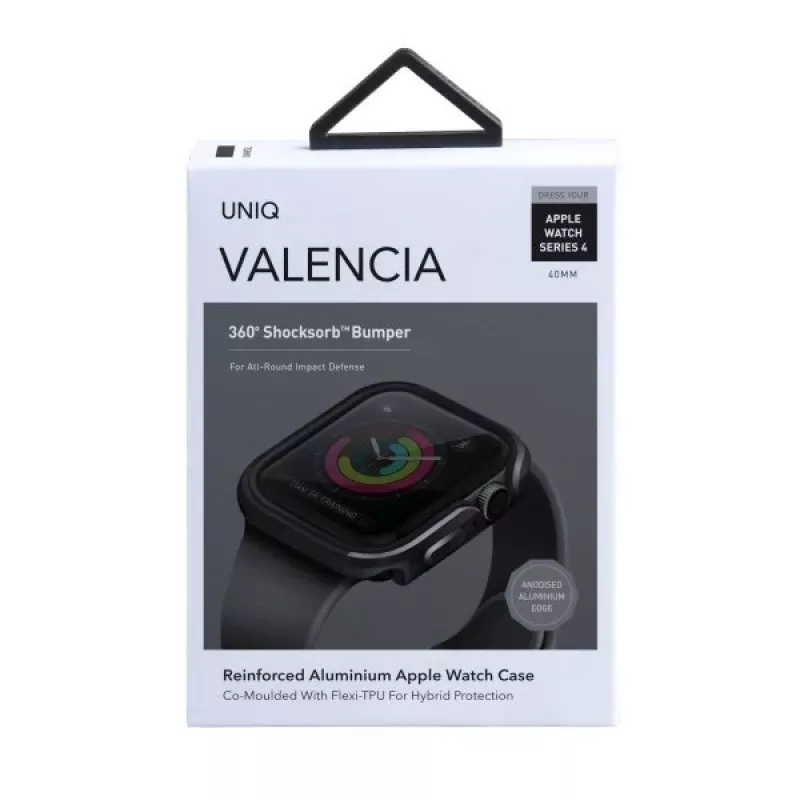 UNIQ Valencia Apple Watch Series 4/5/6/SE/SE3 40mm Case Gunmetal Grey