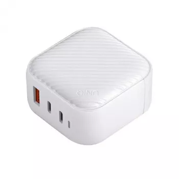 UNIQ Verge Pro 66W GaN USB-C wandlader Cloud White