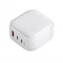 UNIQ Verge Pro 66W GaN USB-C wandlader Cloud White