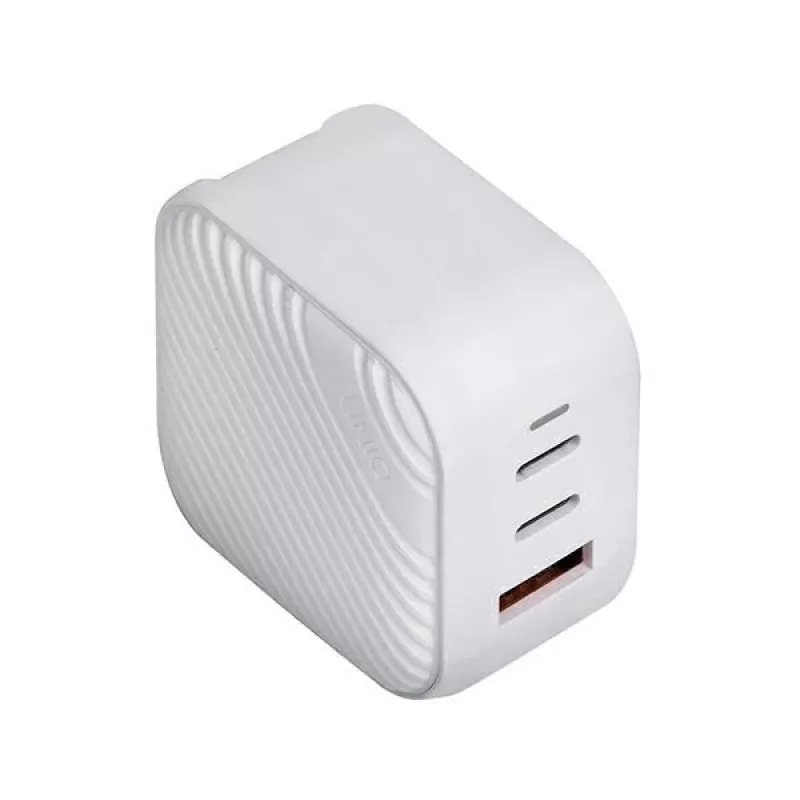UNIQ Verge Pro 66W GaN USB-C wandlader Cloud White