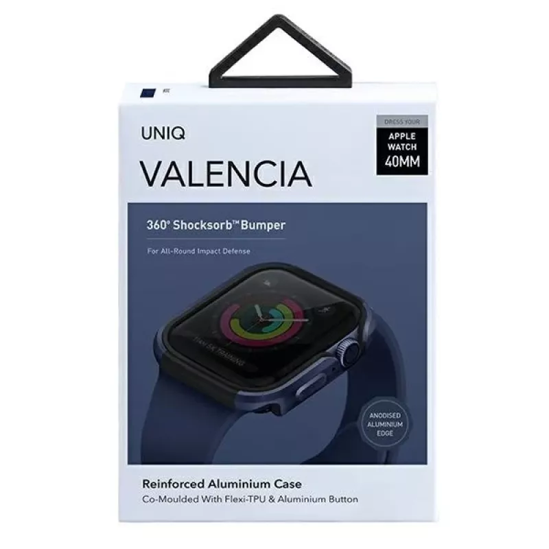 UNIQ Valencia Protective Case voor Apple Watch Series 4/5/6/SE/SE3 40mm - Atlantic Blue