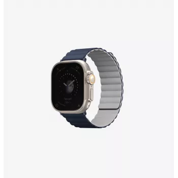 UNIQ Revix omkeerbare magnetische Apple Watch band 42/44/45/49mm groen-taupe