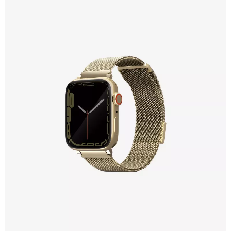 UNIQ Dante Apple Watch band van RVS Milanese Loop Groen 42/44/45mm