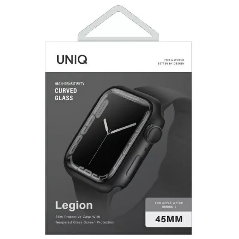 UNIQ Legion Apple Watch Case voor Series 7/8/9 45mm Zwart