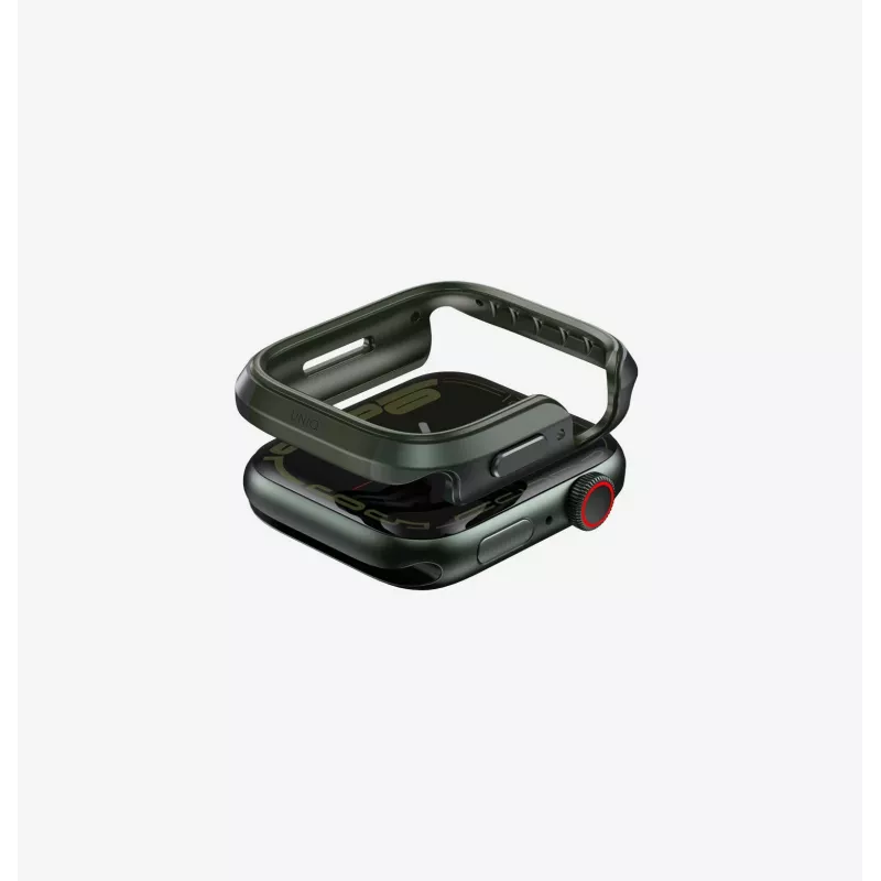 UNIQ Valencia Case voor Apple Watch Series 4/5/6/7/8/9/SE/SE2/SE3 45/44mm Graphite
