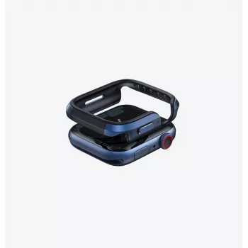 UNIQ Valencia Apple Watch Series 4/5/6/SE/SE3 45/44mm hoes - blauw