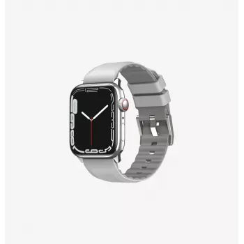 UNIQ Linus Airosoft siliconen band voor Apple Watch 38/40/41mm - Chalk Grey
