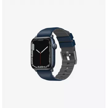 UNIQ Linus Apple Watch Armband Airosoft Silicone Nautical Blue 42/44/45/49mm