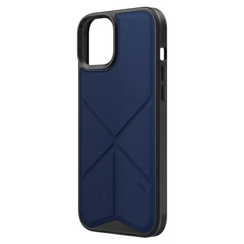 UNIQ Transforma Folio Case voor iPhone 14 Plus / 15 Plus 6,7 inch Magclick Charging Elektrisch Blauw