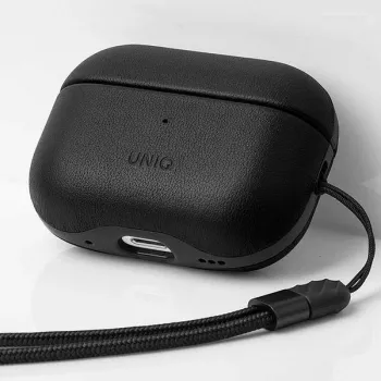 UNIQ Terra Case voor AirPods Pro 2e gen. (2022/2023) - Echt leer, Dallas Black