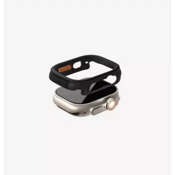 UNIQ Valencia Protective Case voor Apple Watch Ultra / Ultra 2 / Ultra 3 49mm, Midnight Black