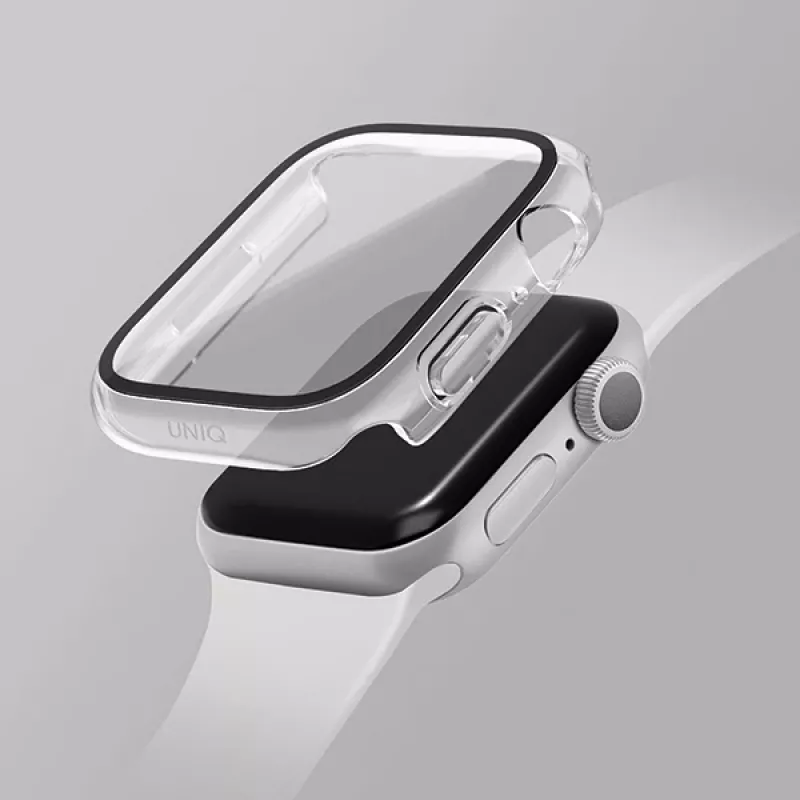 UNIQ Nautic Case voor Apple Watch Series 7/8/9 41mm Clear/Dove