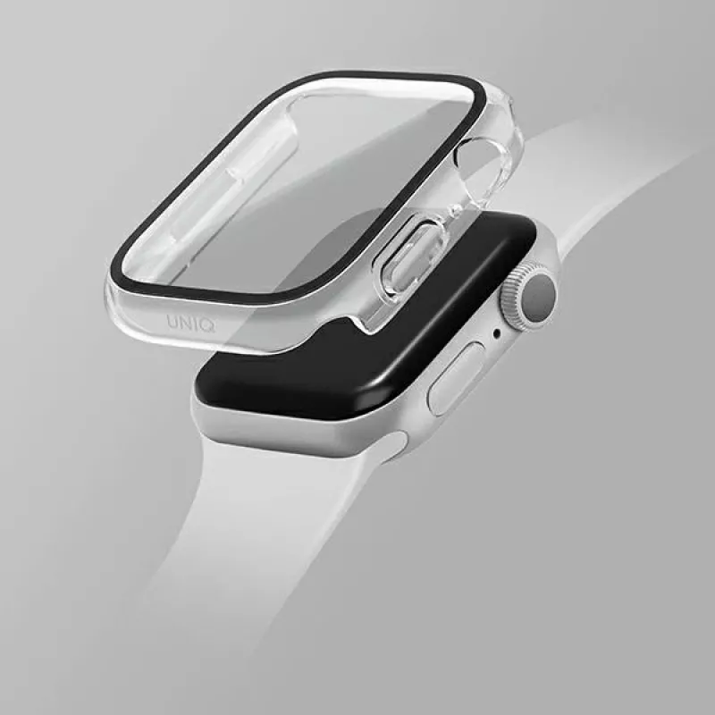 UNIQ Nautic Protective Case voor Apple Watch Series 7/8/9 45mm, Helder/Transparant