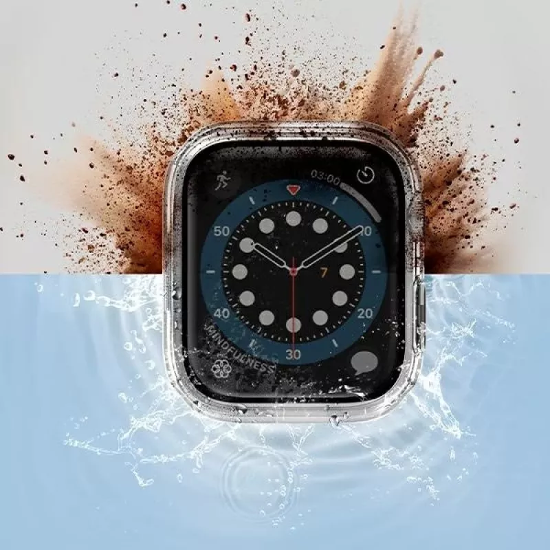 UNIQ Nautic Protective Case voor Apple Watch Series 7/8/9 45mm, Helder/Transparant