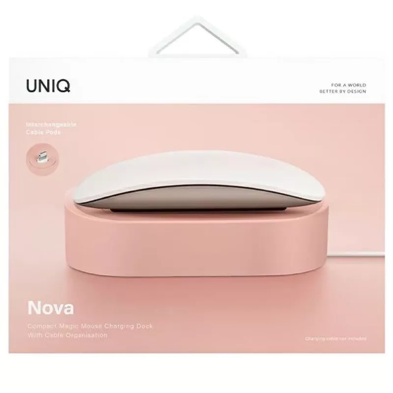 UNIQ Nova Draadloze Oplaaddock voor Apple Magic Mouse 2 - Roze