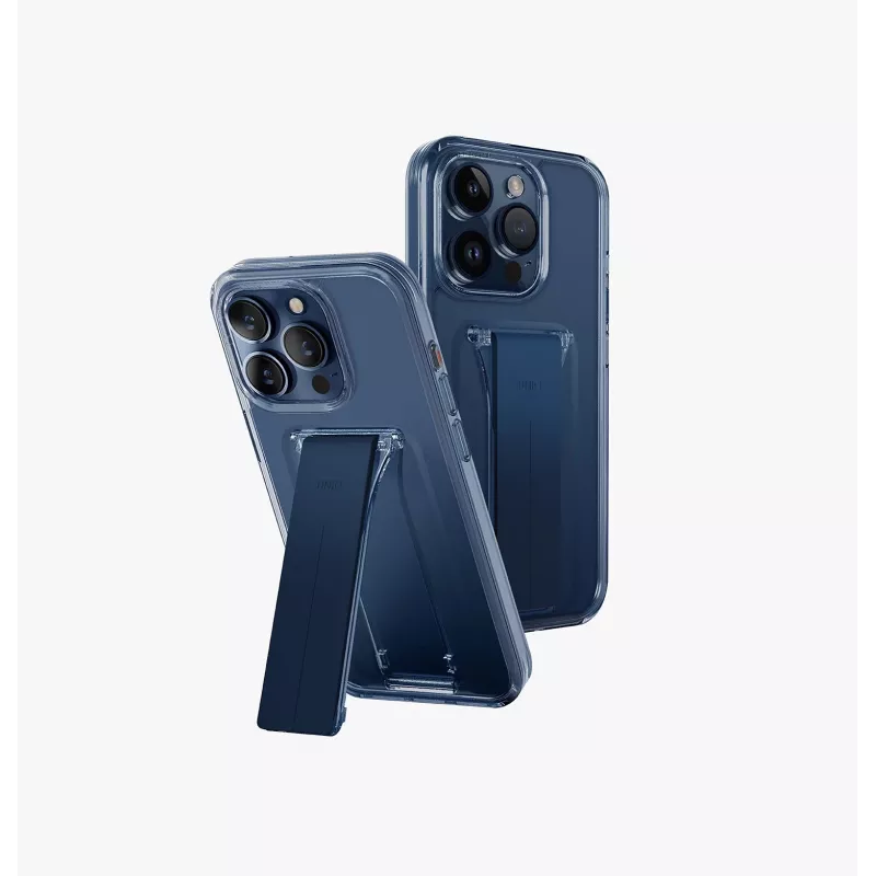 UNIQ Heldro Mount with Stand Case voor Apple iPhone 15 Pro Max 6,7 inch - Vapour Smoke
