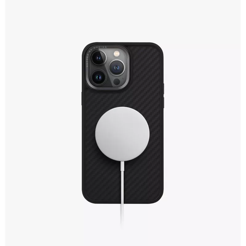 UNIQ Keva Case voor iPhone 15 Pro Max 6,7 inch MagClick laden Carbon Black