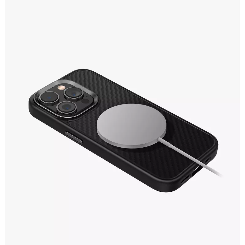UNIQ Keva Case voor iPhone 15 Pro Max 6,7 inch MagClick laden Carbon Black