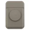 UNIQ Flixa magnetische kaartportemonnee met kickstand Flint Grey MagSafe