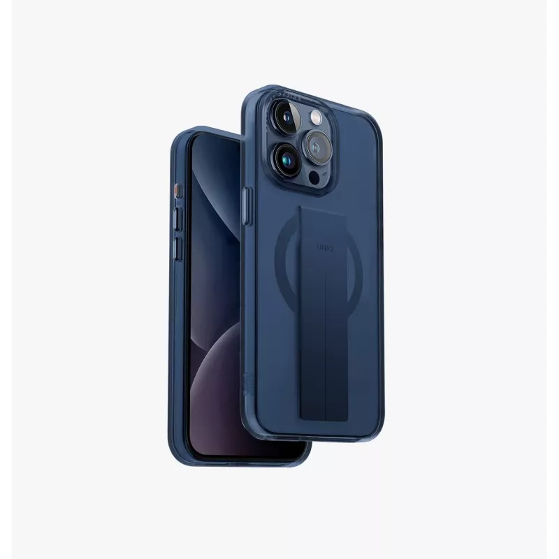 UNIQ Heldro Mag iPhone 15 Pro 6,1 inch MagClick laadhoes zwart/Vapour Smoke