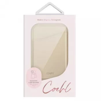 UNIQ Coehl Esme Magnetic Wallet met spiegel en kickstand Cream