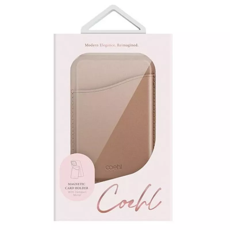 UNIQ Coehl Esme Magnetic Wallet met spiegel en kickstand Dusty Nude