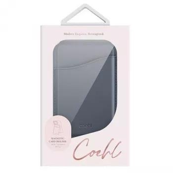 UNIQ Coehl Esme magnetische portemonnee met spiegel en kickstand voor Apple iPhone 15 Pro Max, Sapphire Blue