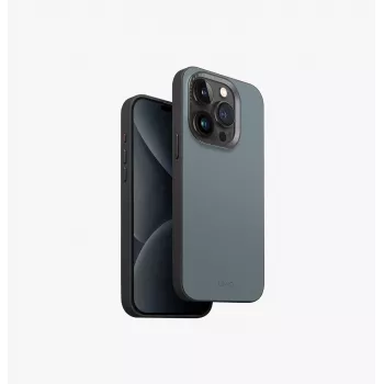 UNIQ Lyden DS MagClick oplaadhoes voor iPhone 15 Pro 6,1 inch Washed Blue-Black
