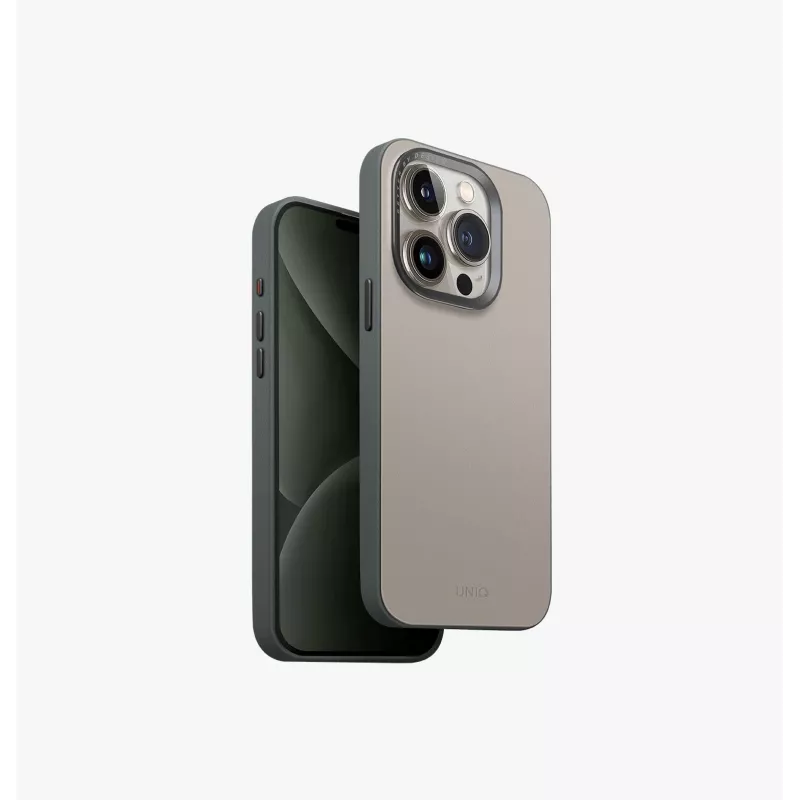 UNIQ Lyden DS MagClick Charging Case voor iPhone 15 Pro Max 6,7 inch kanariegeel / Flintgrijs
