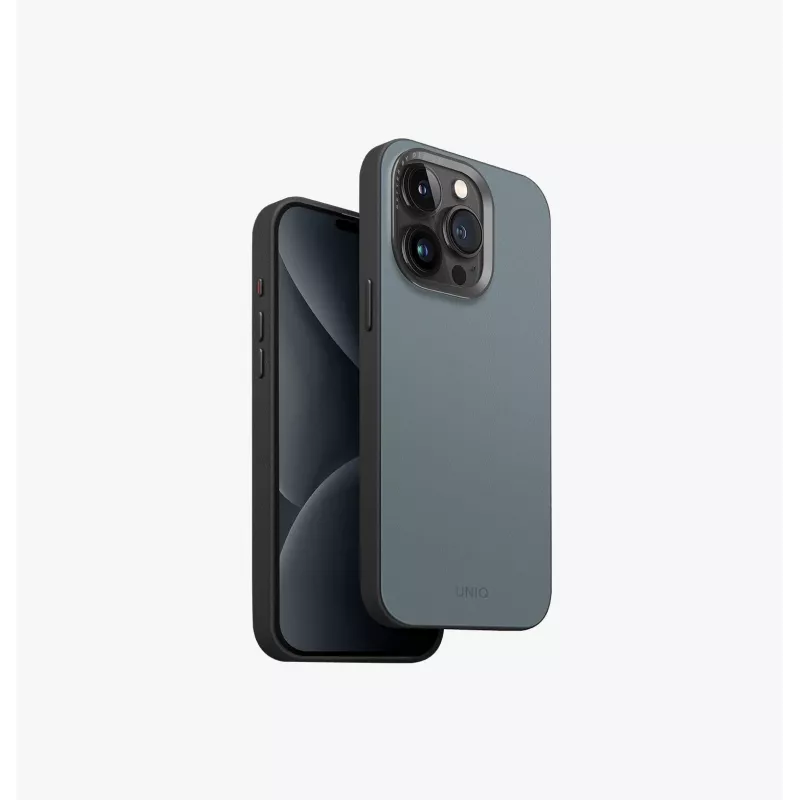 UNIQ Lyden DS MagClick Charging Case voor iPhone 15 Pro Max 6,7 inch, antracietgrijs-zwart