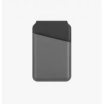UNIQ Lyden DS Magnetic Wallet Stand met RFID-bescherming voor MagSafe, antracietgrijs-zwart