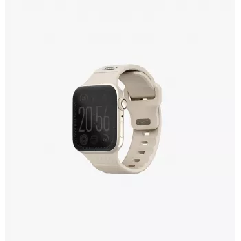 UNIQ Stride Apple Watch-armband Series 1/2/3/4/5/6/7/8/9/SE/SE2/SE3 38/40/41mm FKM-rubberband khaki/licht khaki