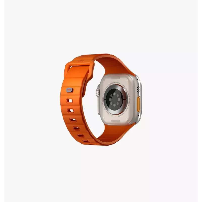 UNIQ Stride Apple Watch-armband 42/44/45/49mm FKM rubber krijtgrijs
