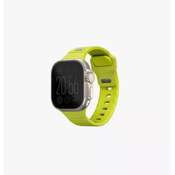 UNIQ Stride Apple Watch Series 1/2/3/4/5/6/7/8/9/SE/SE2/SE3/Ultra/Ultra 2/Ultra 3 42/44/45/49mm FKM rubber band limoen groen