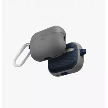 UNIQ Clyde Lock Case voor AirPods Pro 2 (2022/2023) - krijtgrijs/marineblauw