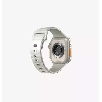 UNIQ Stride SE Apple Watch-armband 49/46/45/44mm FKM rubber lume midnight green