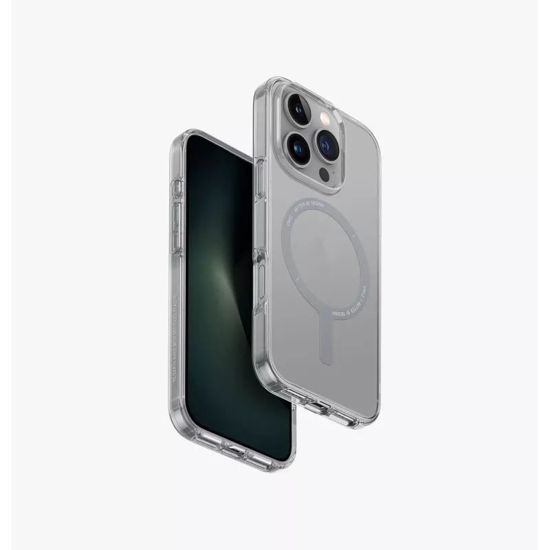 UNIQ Clario Case voor iPhone 16 Pro 6,3 inch Magclick Charging Smoke