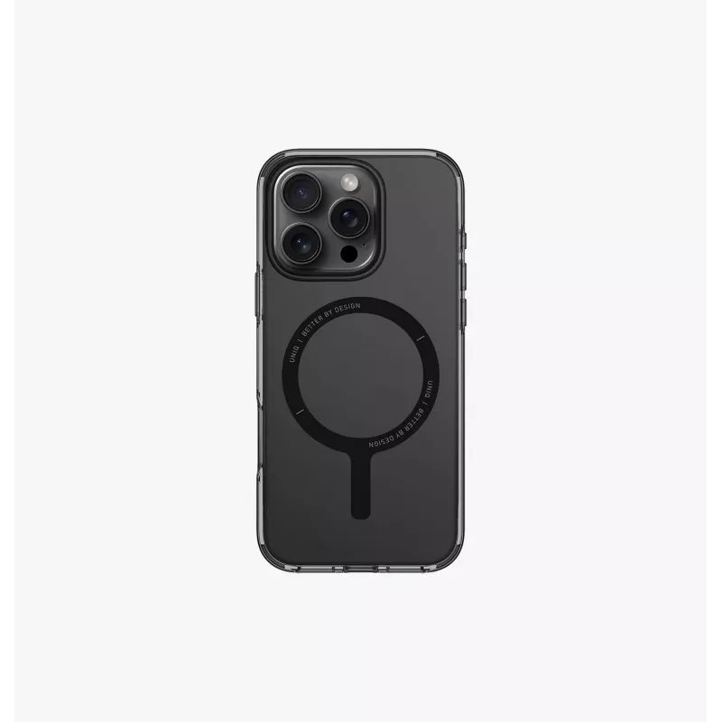 UNIQ Clario Case voor iPhone 16 Pro 6,3 inch Magclick Charging Smoke