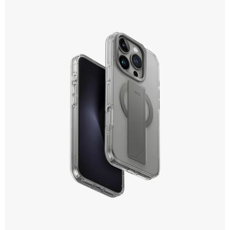 UNIQ Heldro Max iPhone 16 Pro 6,3 inch MagClick Charging Case Black/Vapour Smoke