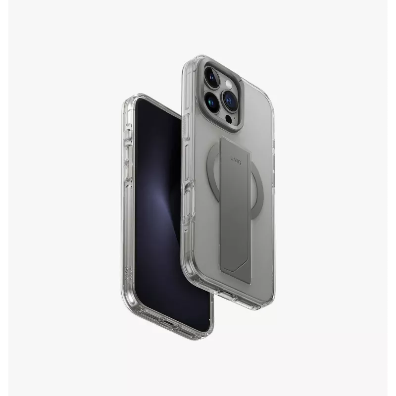UNIQ Heldro Max MagClick Charging Case voor iPhone 16 Pro Max 6,9 inch zwart/Vapour Smoke