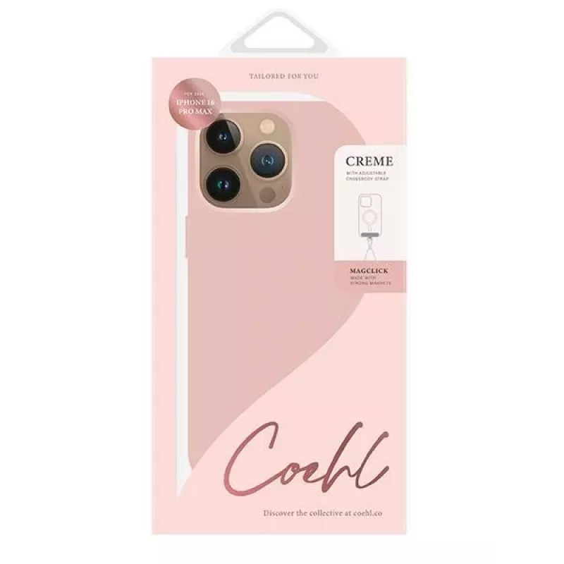 UNIQ Coehl Creme Case voor iPhone 16 Pro Max 6,9 inch Magnetic Charging Ballet Pink