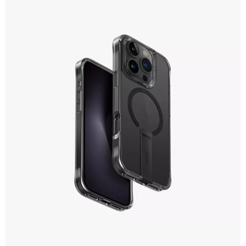 UNIQ Eleva met Vertica Stand Case voor Apple iPhone 16 Pro 6,3 inch Lucent Clear