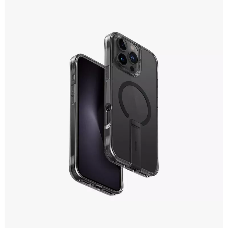 UNIQ Eleva met Vertica Stand hoes voor iPhone 16 Pro Max 6,9 inch, Lucent Clear