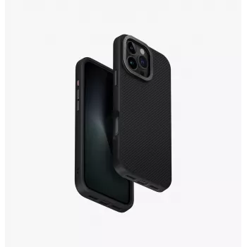 UNIQ Keva Max Magclick Charging Case voor iPhone 16 Pro Max 6,9 inch Carbon Black