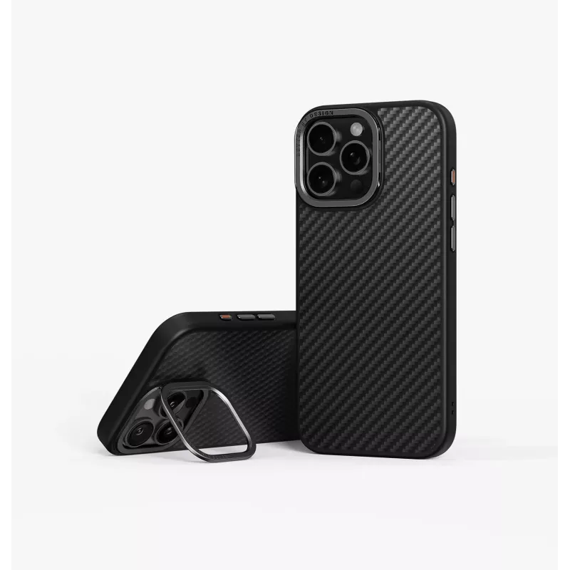UNIQ Keva Max Magclick Charging Case voor iPhone 16 Pro Max 6,9 inch Carbon Black