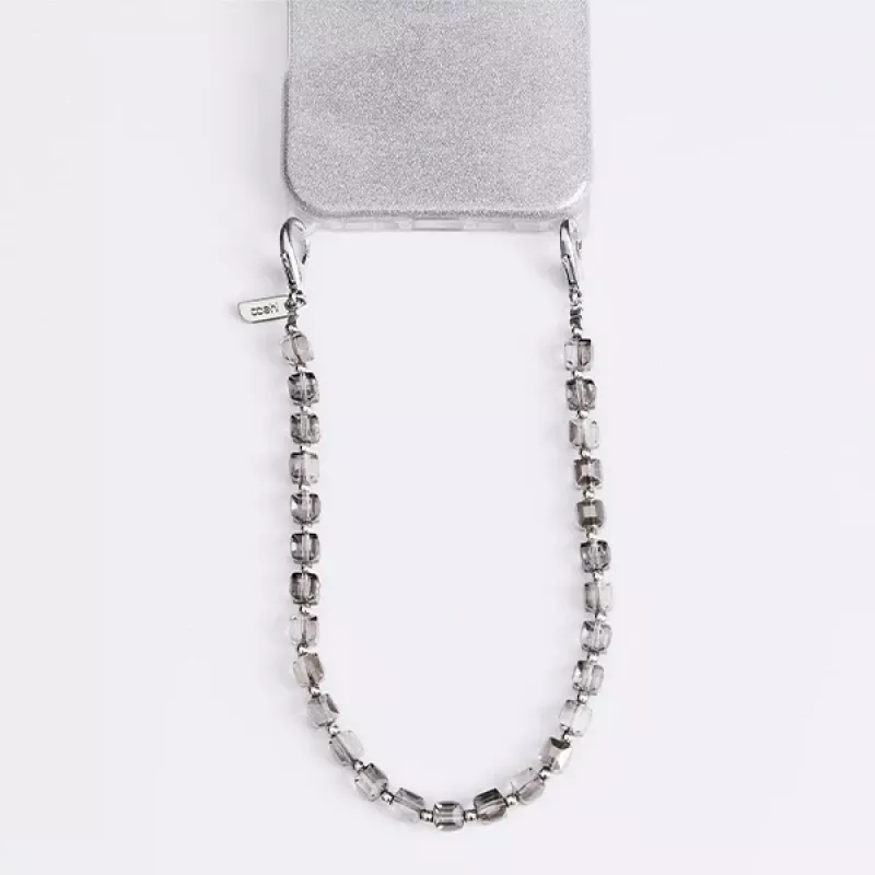 UNIQ Coehl Candy Gem handkoord Silver Sparkling - universeel telefoonpolsbandje