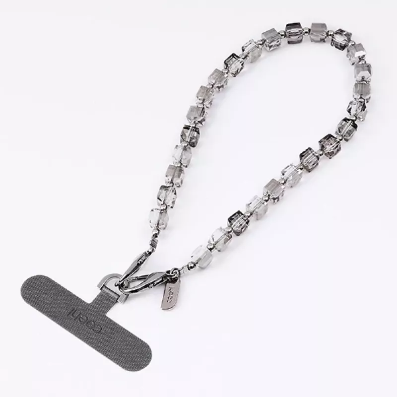 UNIQ Coehl Candy Gem handkoord Silver Sparkling - universeel telefoonpolsbandje