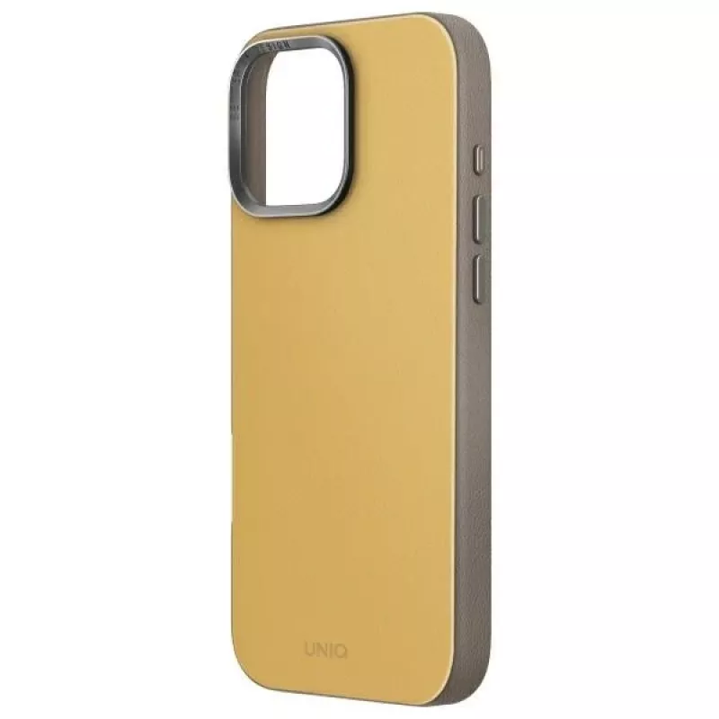 UNIQ Lyden DS MagClick Charging Case voor Apple iPhone 16 Pro 6,3 inch geelgrijs