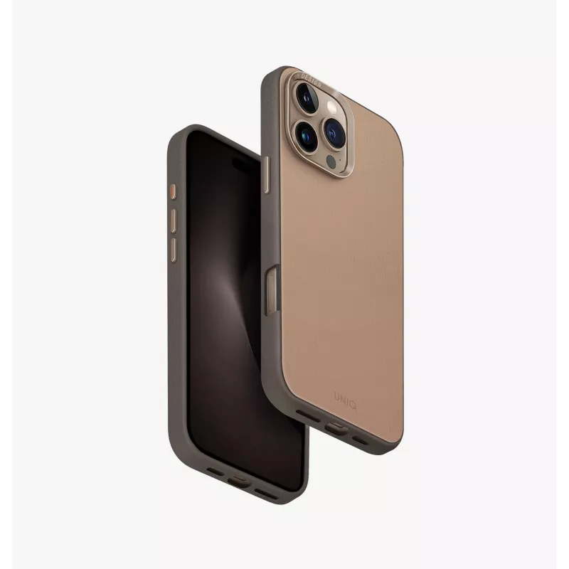 UNIQ Lyden DS Magclick Charging Case voor iPhone 16 Pro Max 6,9 inch, geelgrijs
