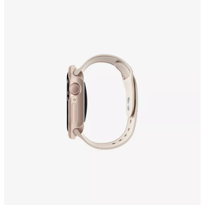 UNIQ Valencia Apple Watch Series 46mm bumperhoesje, Titanium Silver